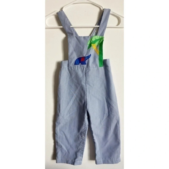 Vintage “By Thomas” Elephant Giraffe Kids Jumpsuit - Picture 1 of 4